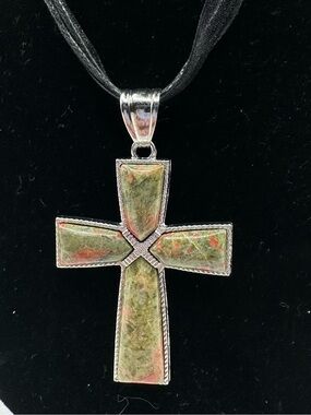 Unakite Cross pendant